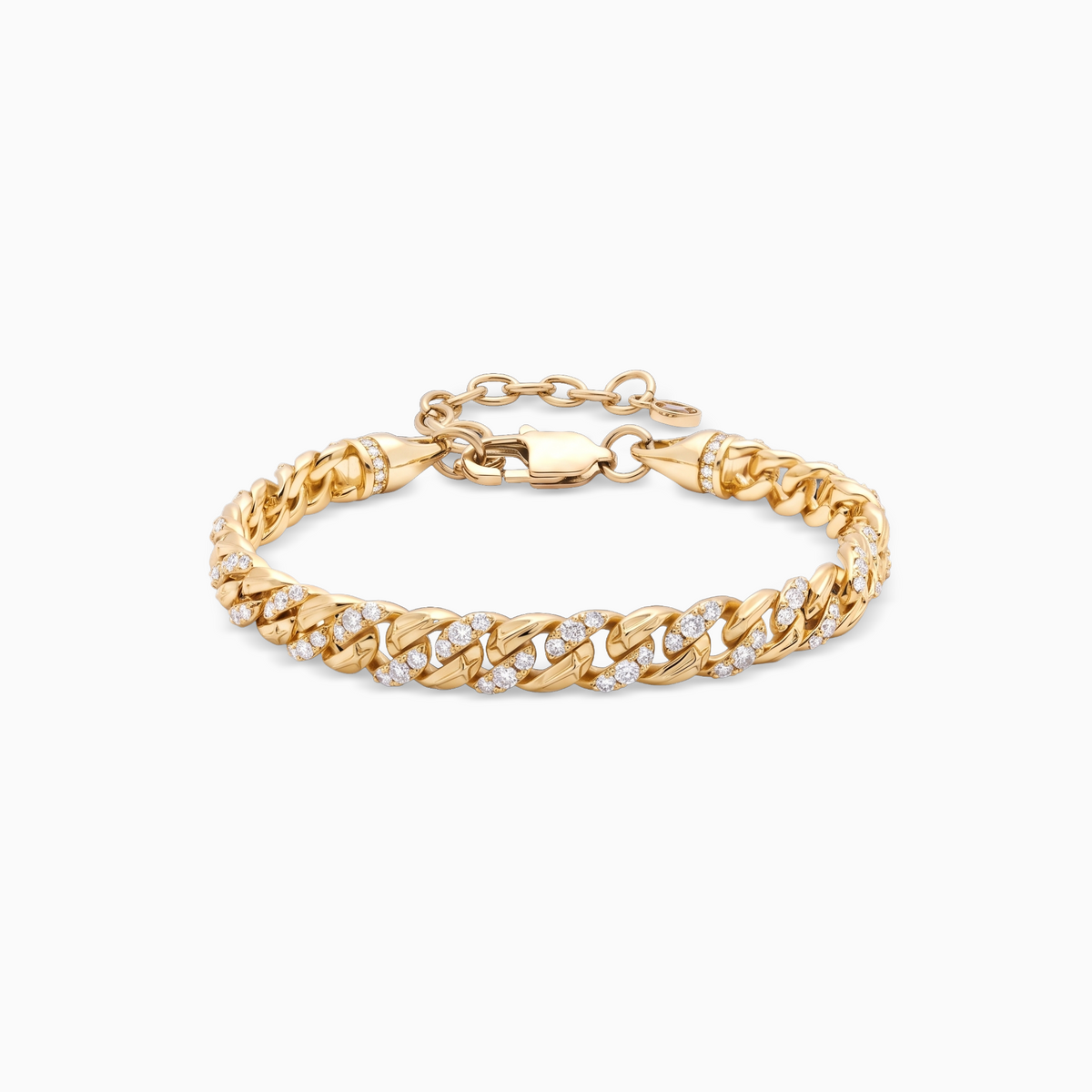 Bracelet Iced Icon Cuban link 6mm 1/2 - Doré