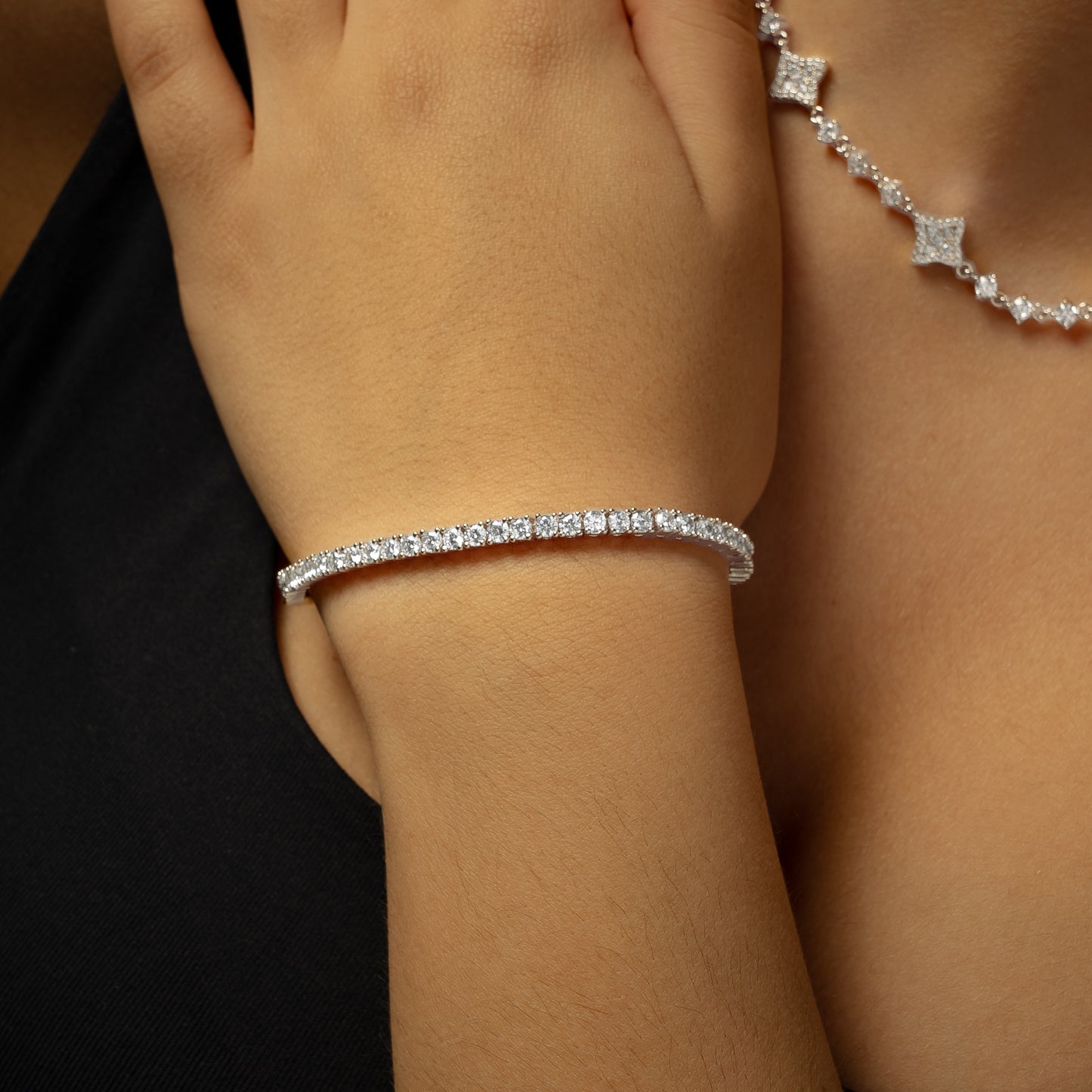 Tennis bracelet 3 mm silver