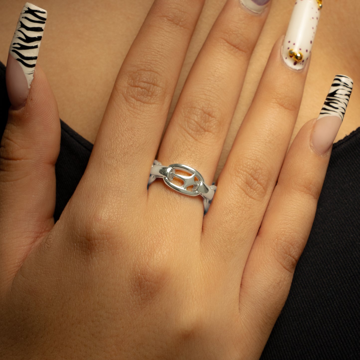 Silver signature H-ring