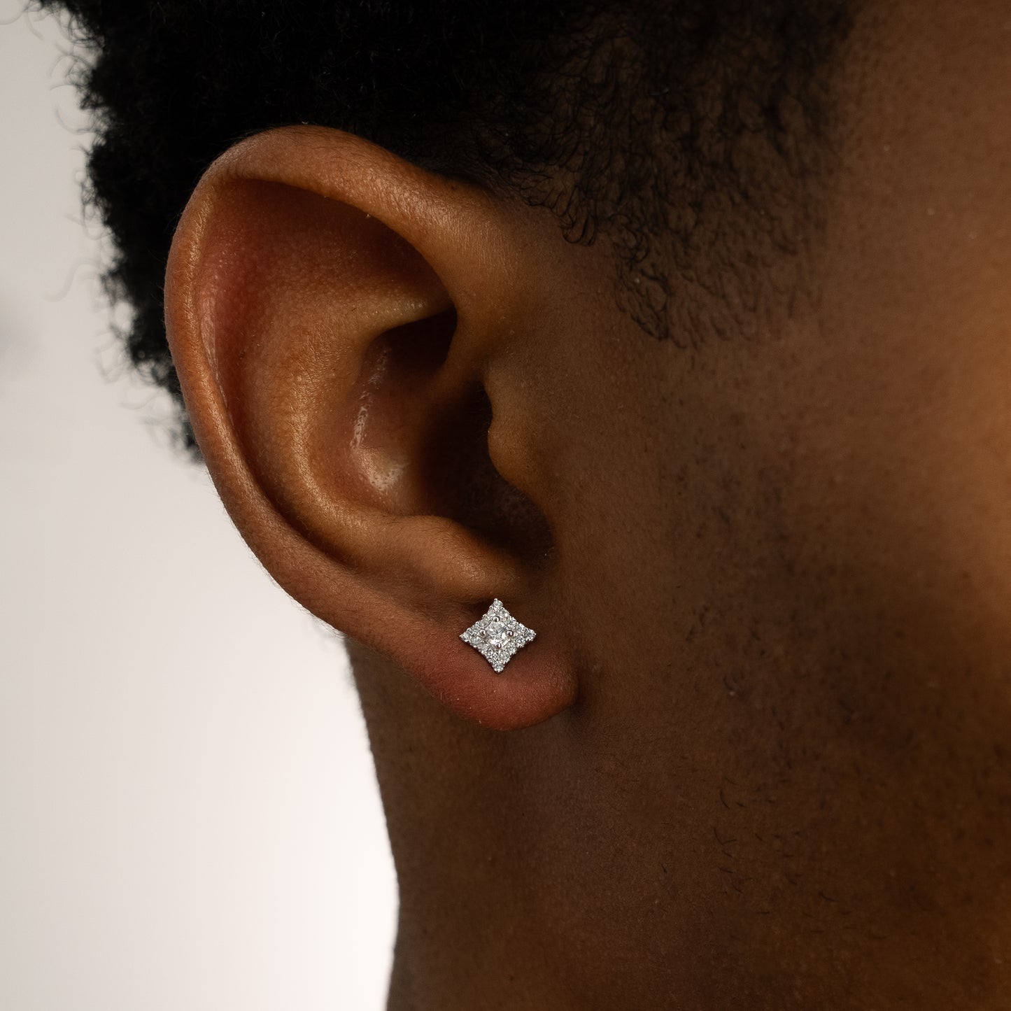 Silver star earrings