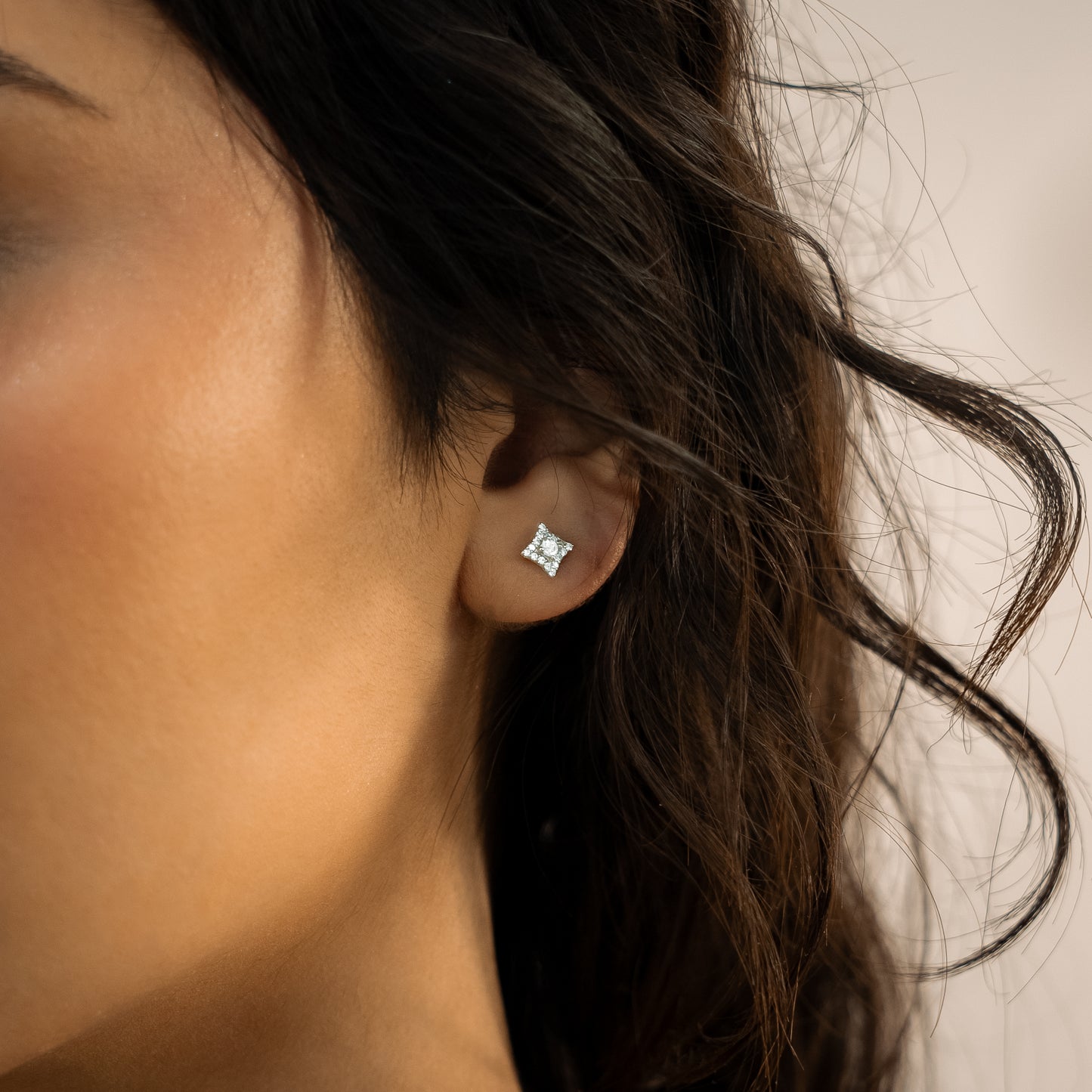 Star earrings argentées