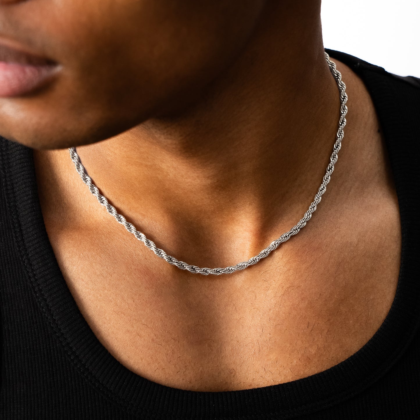 Rope chain 4 mm silver