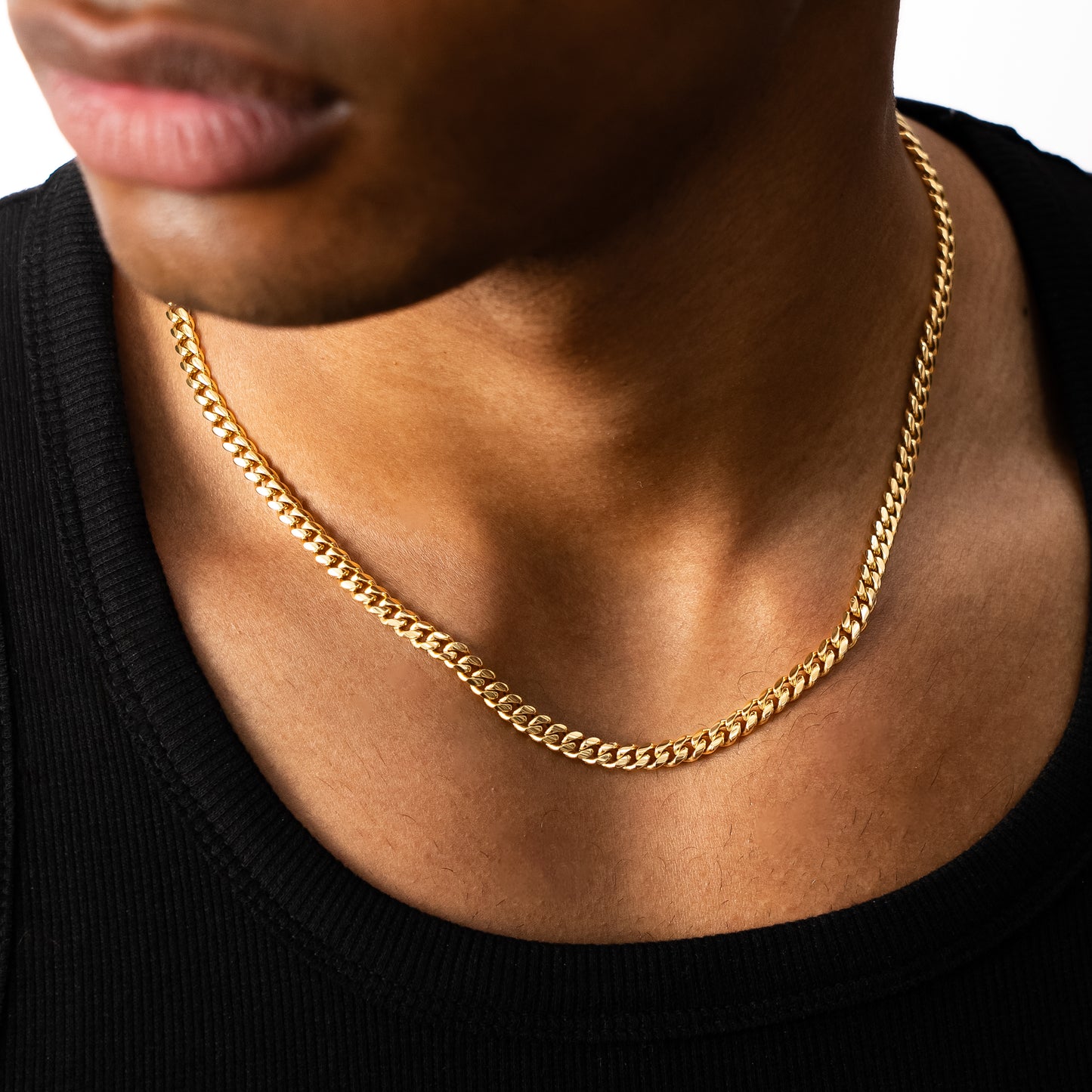 Cuban link chain 5 mm gold