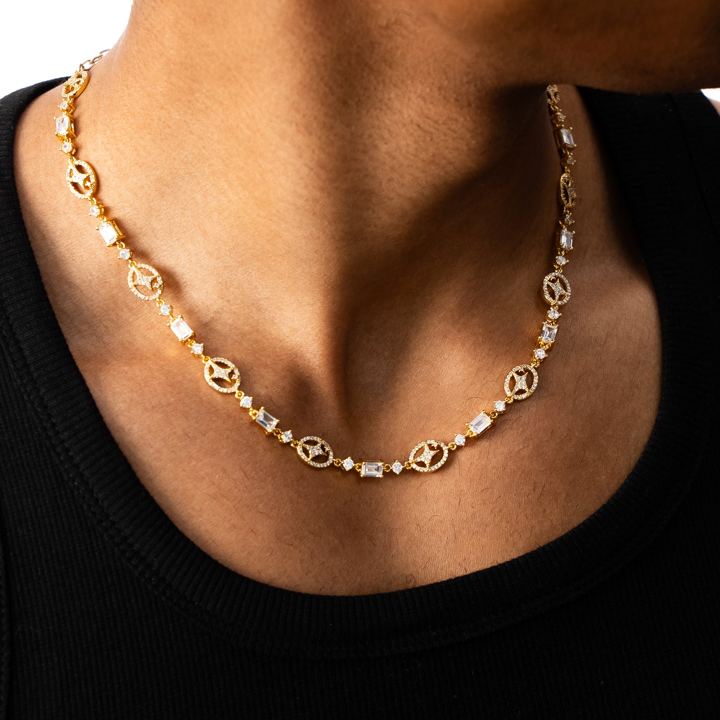 Gold Signature Iced Chain