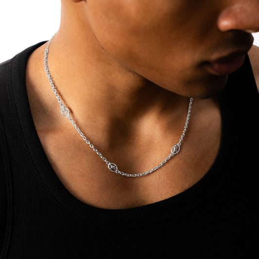 Chaîne Câble Signature Argentée