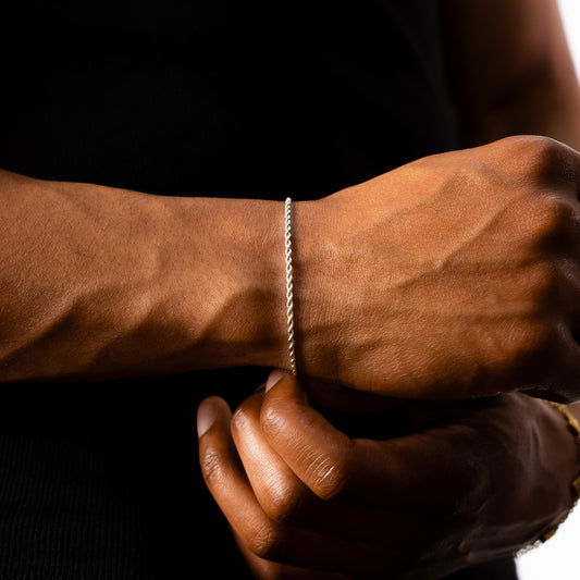 Bracelet Rope 2 mm argenté