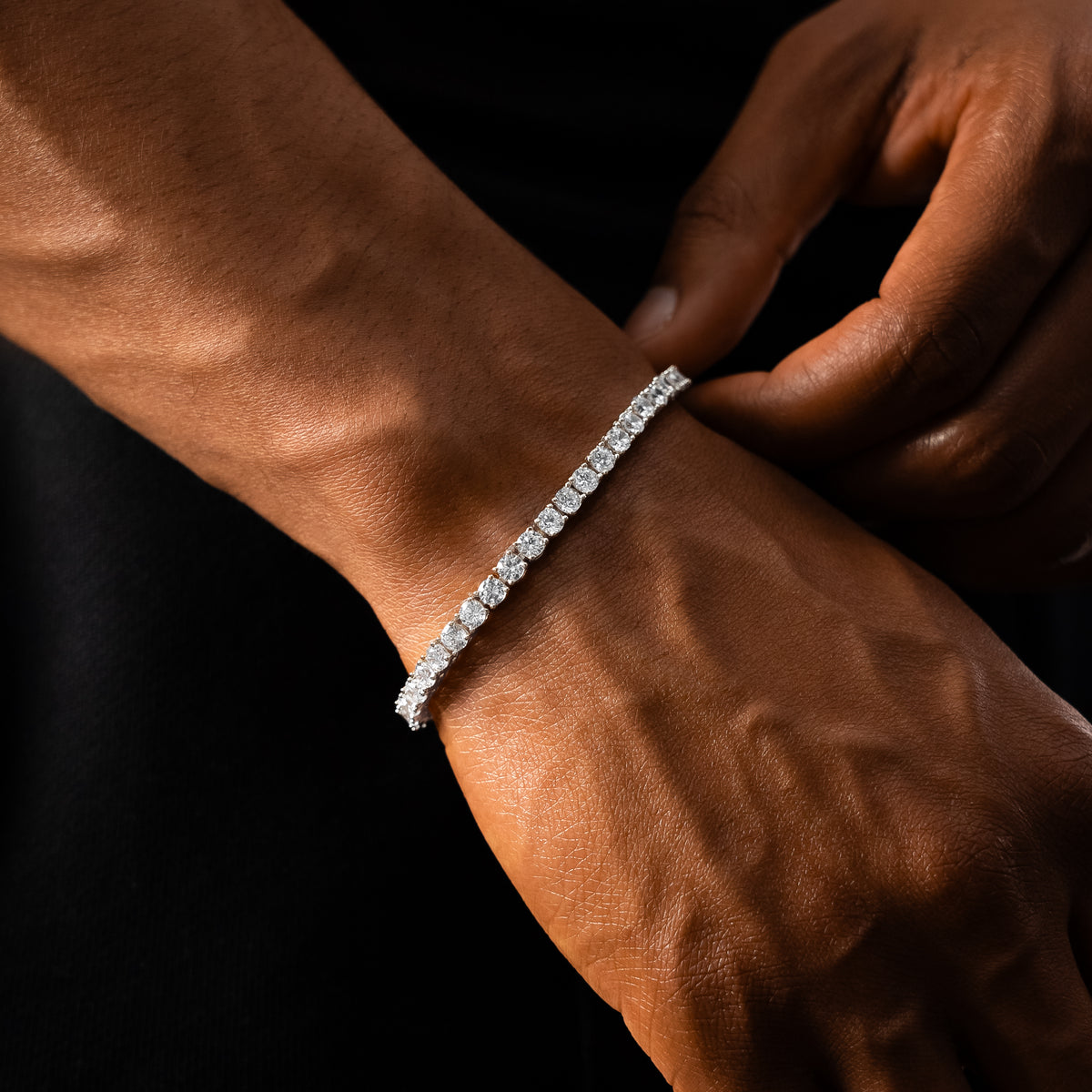 Bracelet Tennis 4 mm - 925 Sterling Silver / VVS Moissanite