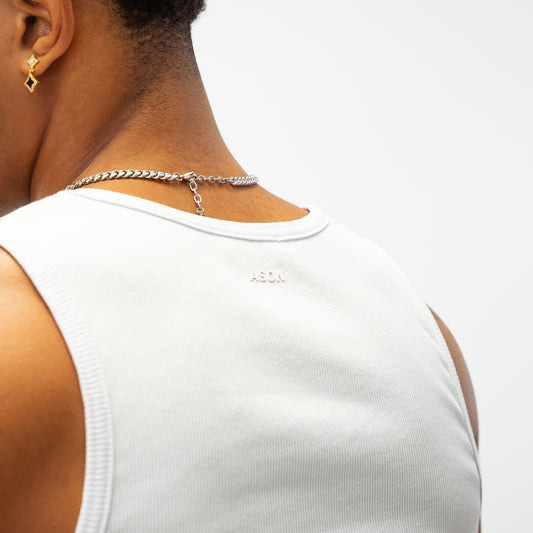 Rib Tank Signature - Blanc