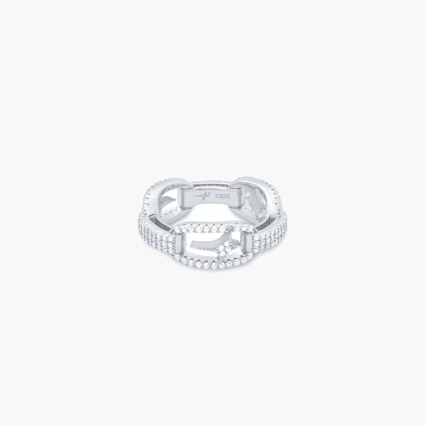 Iced H-ring signature argentée