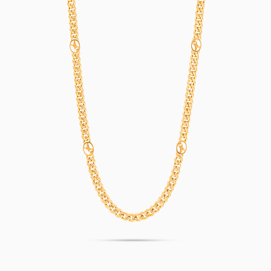 Cuban link chain 4 mm Signature Gold