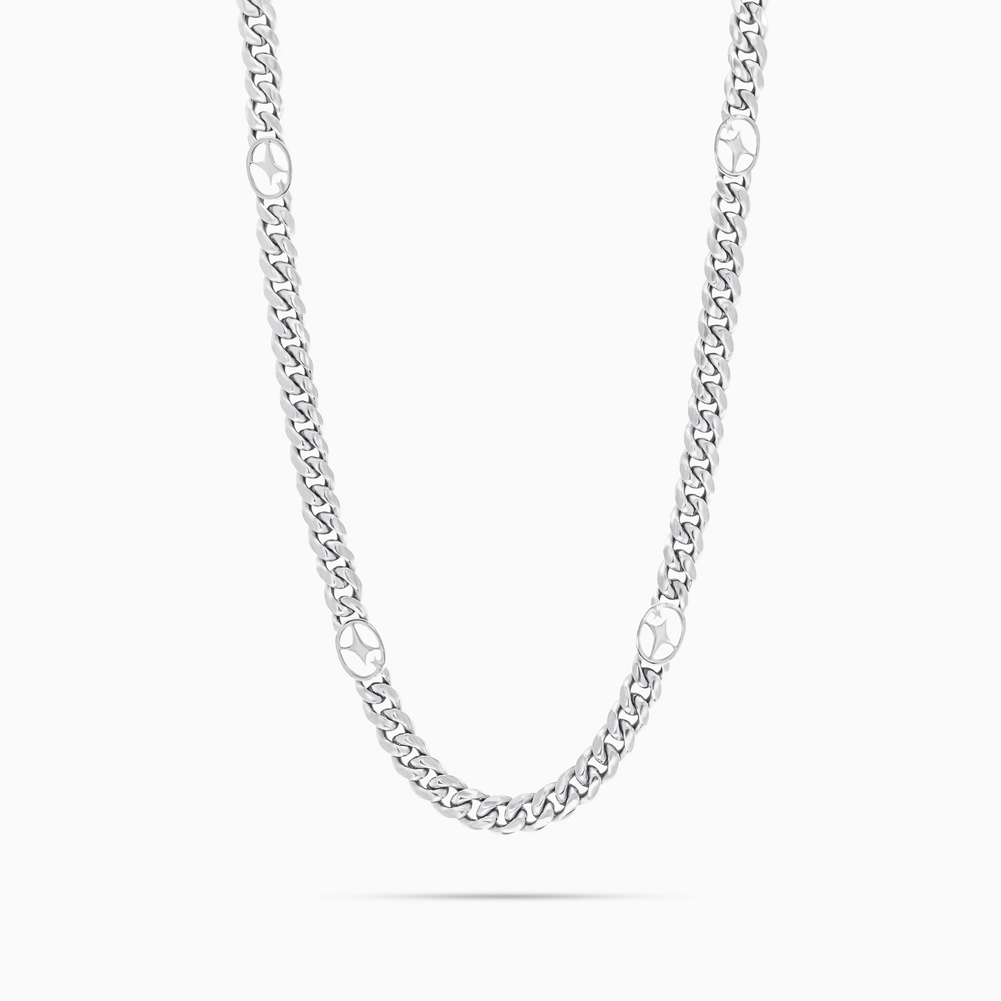 Cuban link chain 6 mm Signature Silver