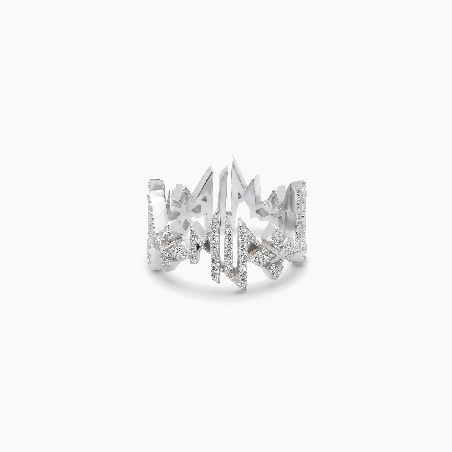 Iced MIS Ring - Silver