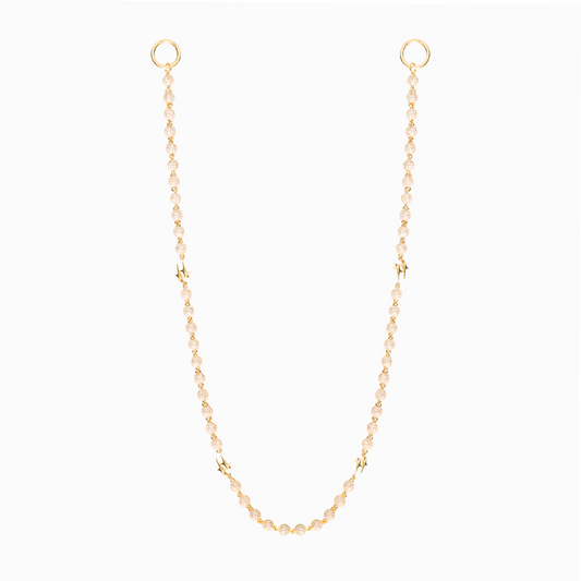 Wallet Chain Iced Bead link Signature Gold