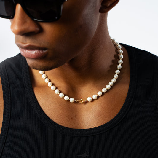 Chaîne Pearl Double Stars Dorée