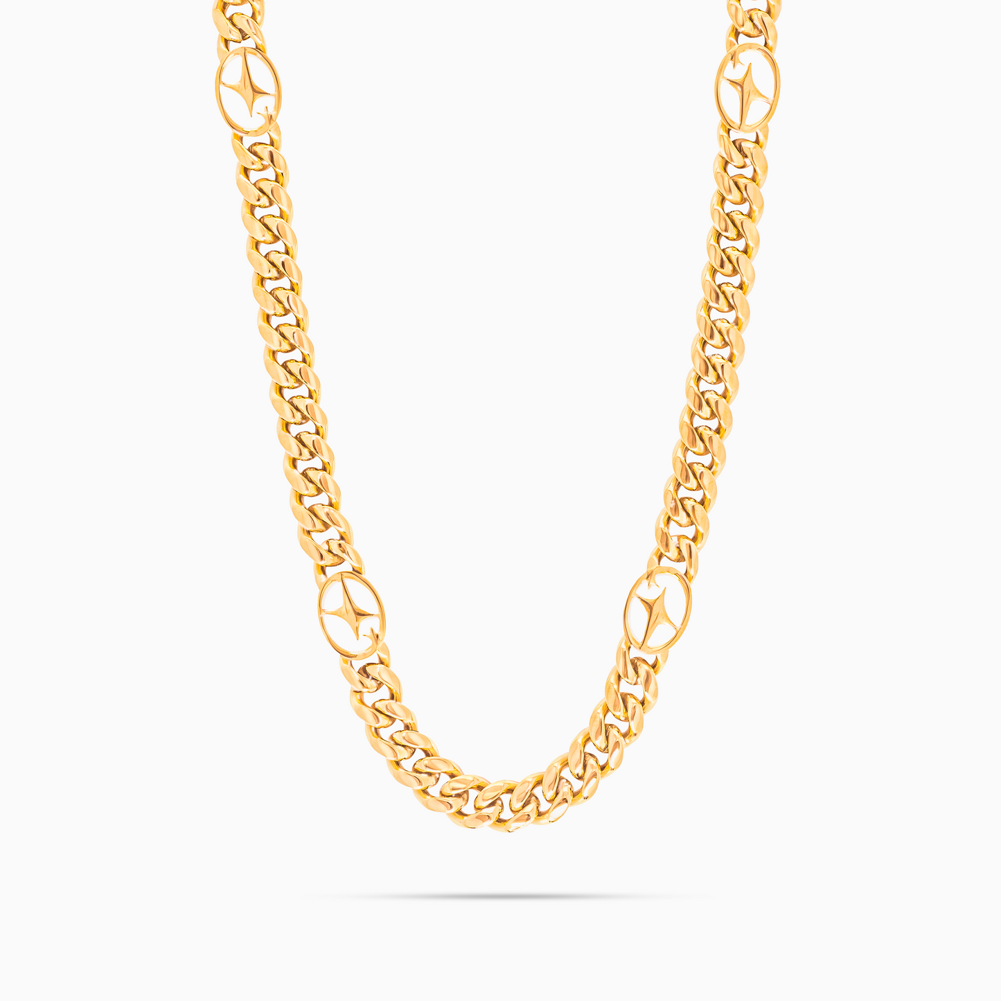 Cuban link chain 8 mm Signature Gold