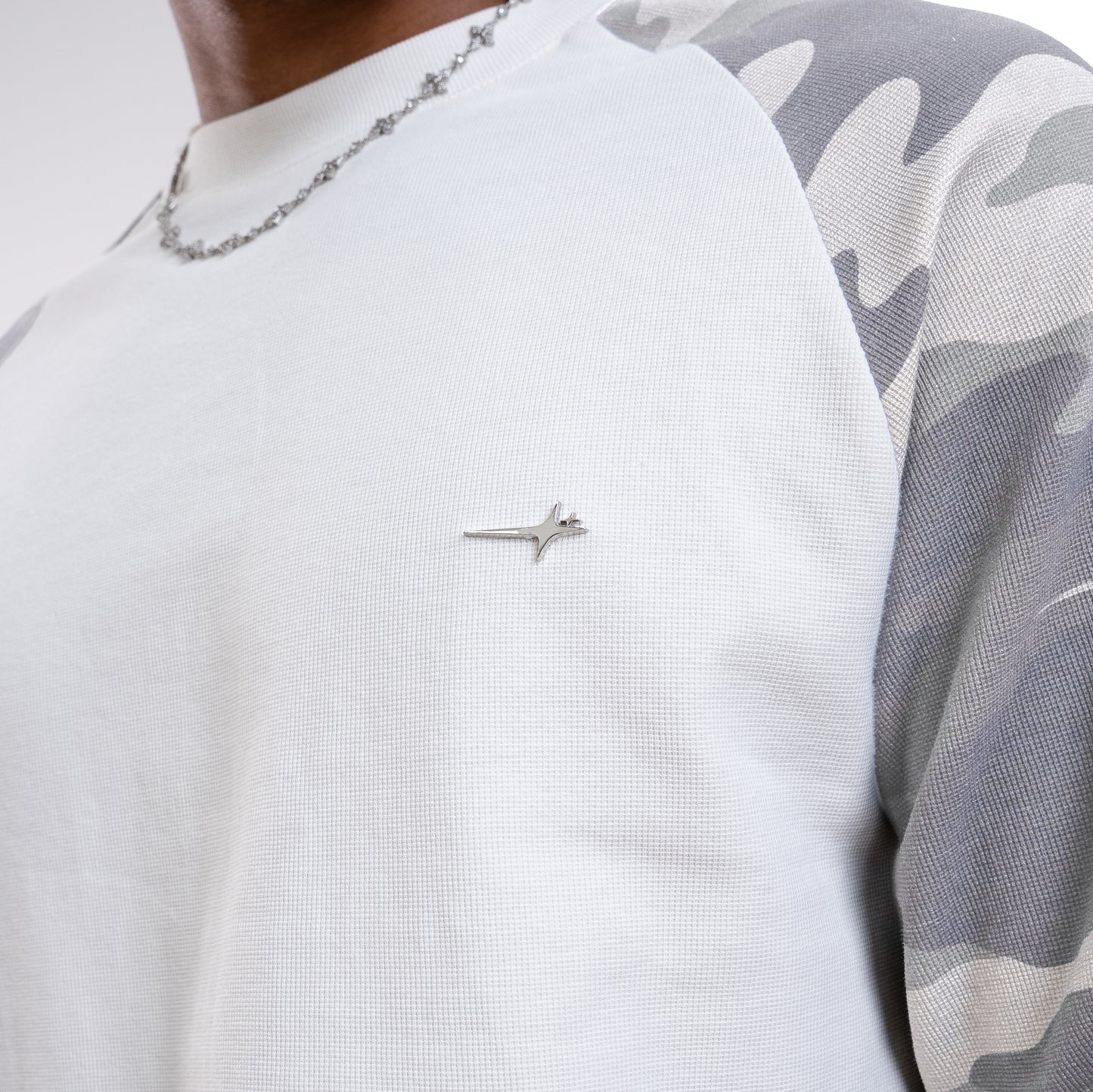 Camo waffle long sleeve - Grey