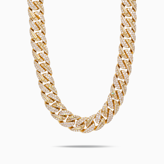 Iced Icon Cuban Link Chain 15mm Gold
