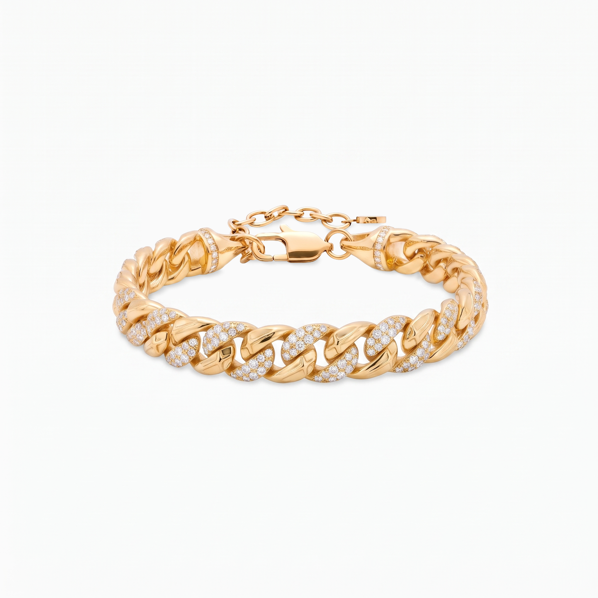 Bracelet Iced Icon Cuban link 8mm 1/2 - Doré