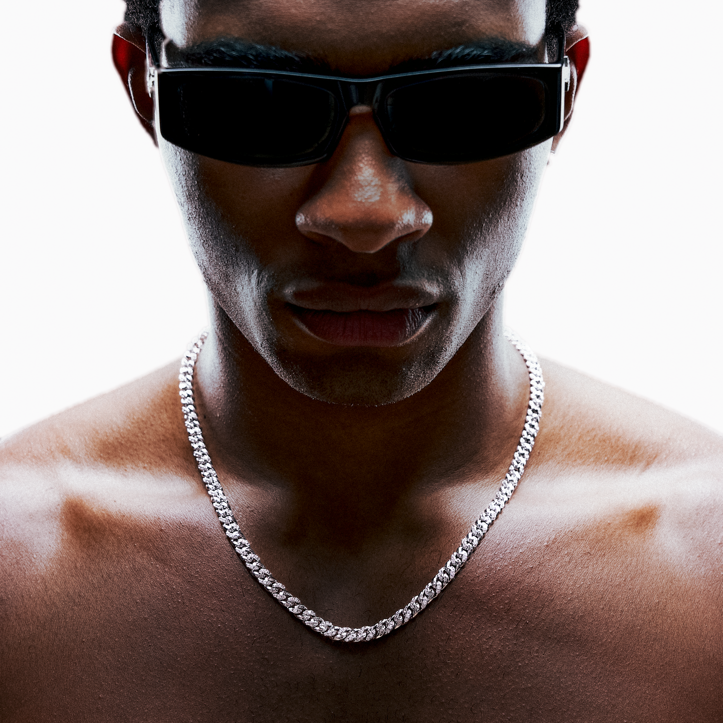 Chaîne Iced Icon Cuban link 6mm 1/2 Argentée