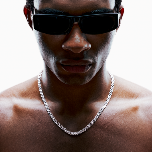 Iced Icon Cuban Link Chain 6mm 1/2 Silver
