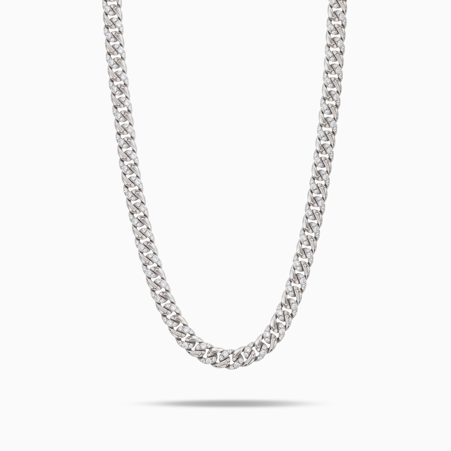 Chaîne Iced Icon Cuban link 6mm 1/2 Argentée