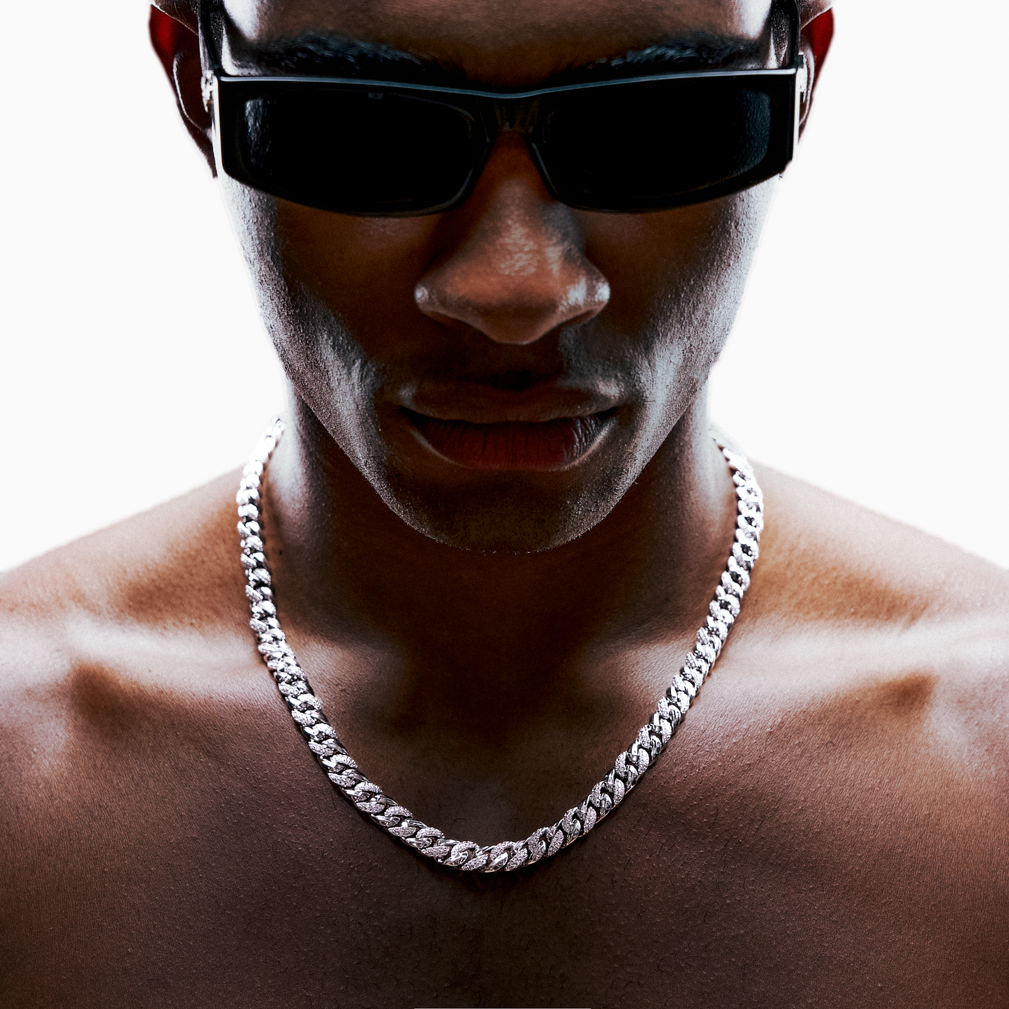 Iced Icon Cuban Link Chain 8mm 1/2 Silver
