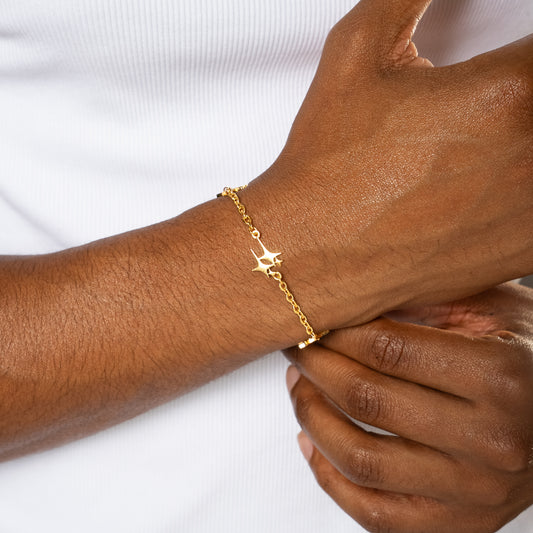 Double Stars Gold Bracelet