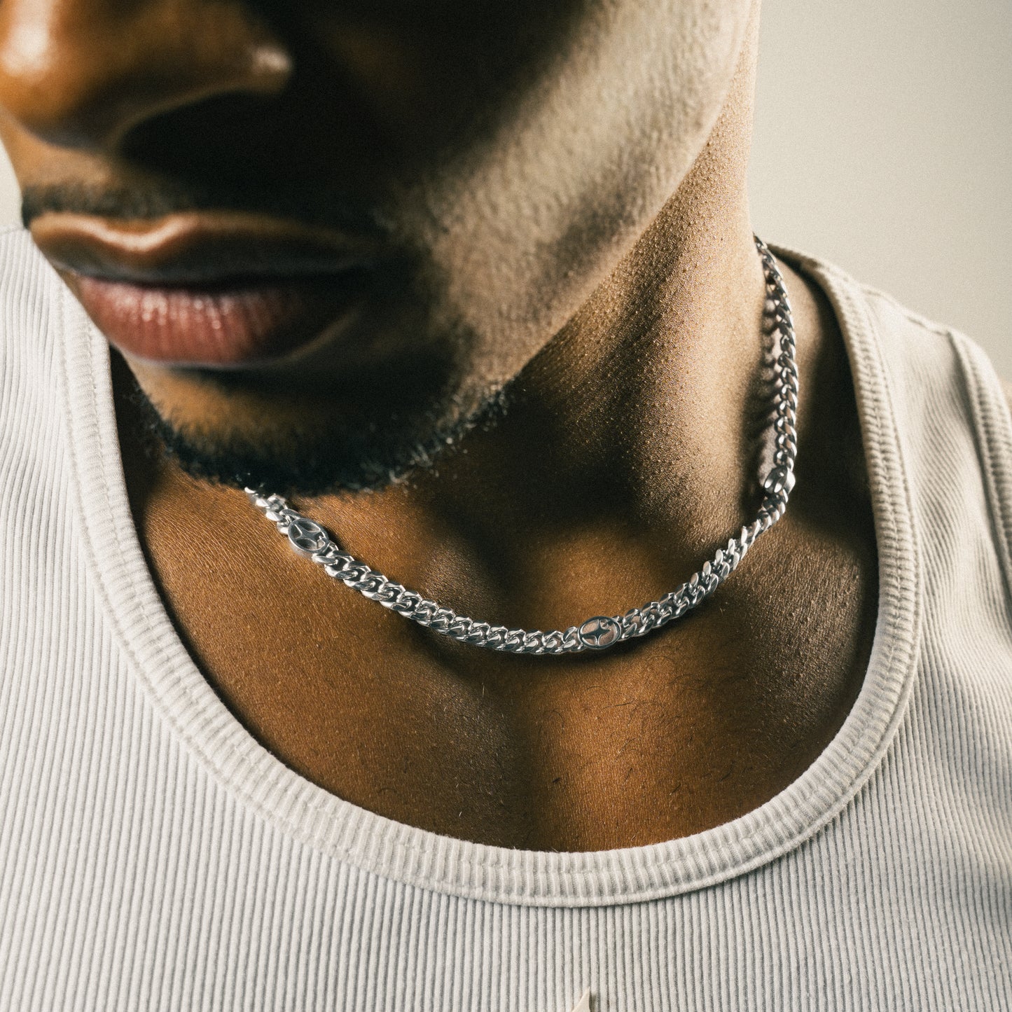 Cuban link chain 6 mm Signature Silver