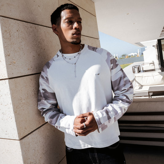 Camo waffle long sleeve - Grey