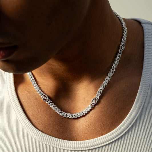 Signature Iced Cuban Link Chain 5mm Silver