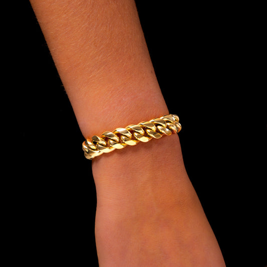 Bracelet Cuban link 12 mm doré