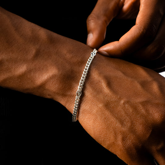 Bracelet Cuban link 4 mm Signature Argenté