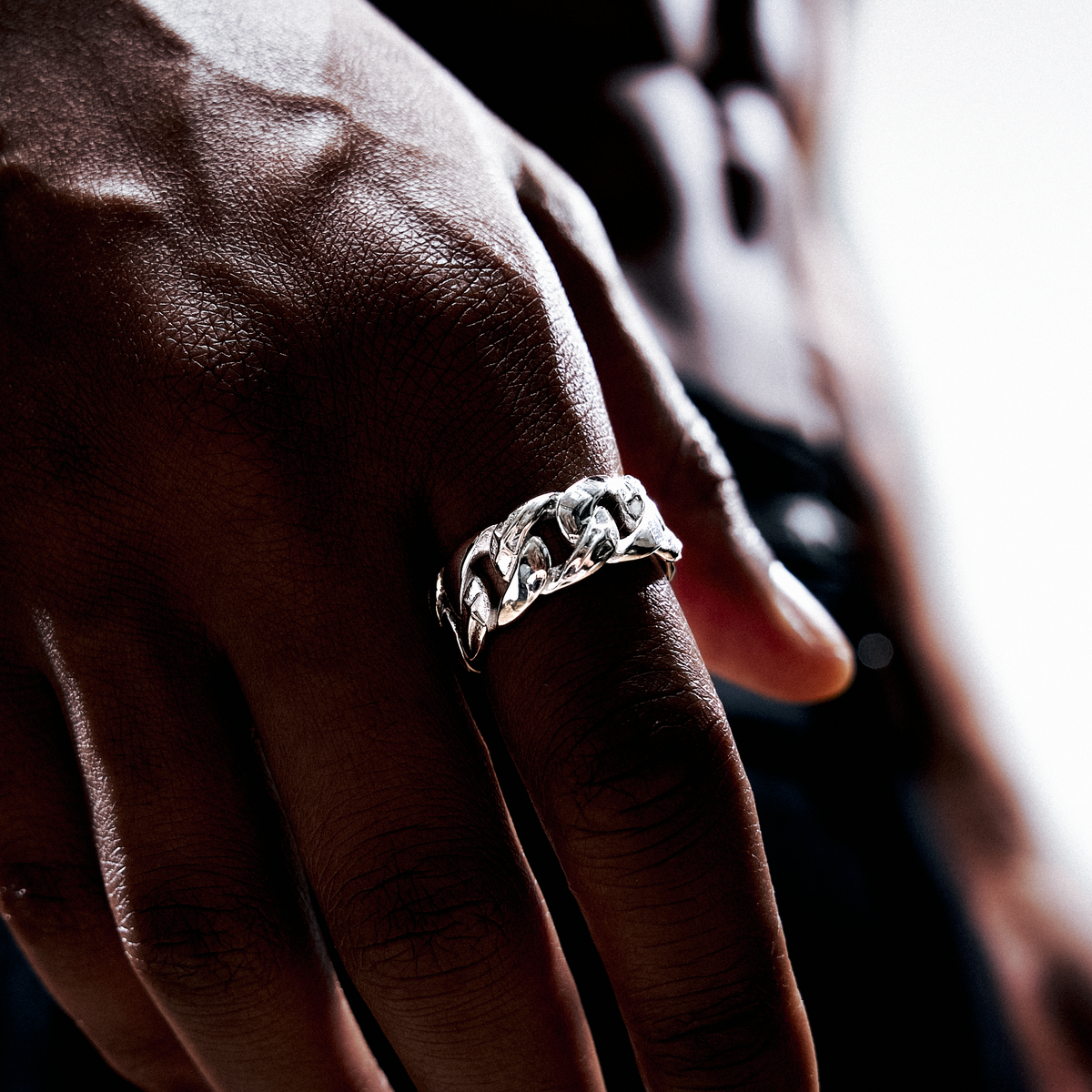 Icon Cuban link ring - Silver