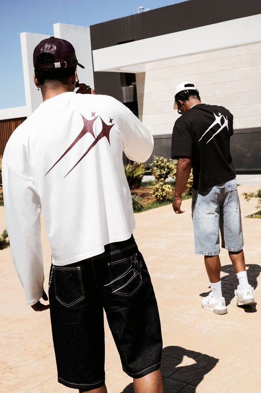 Long sleeve Twin Stars - White