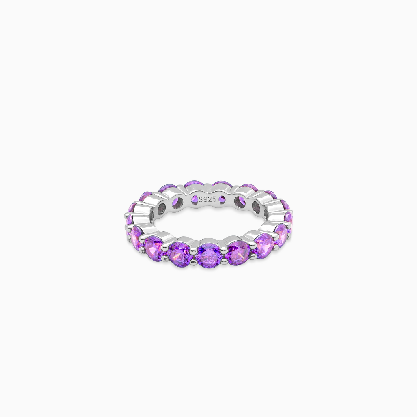 Eternity ring argentée - Violet