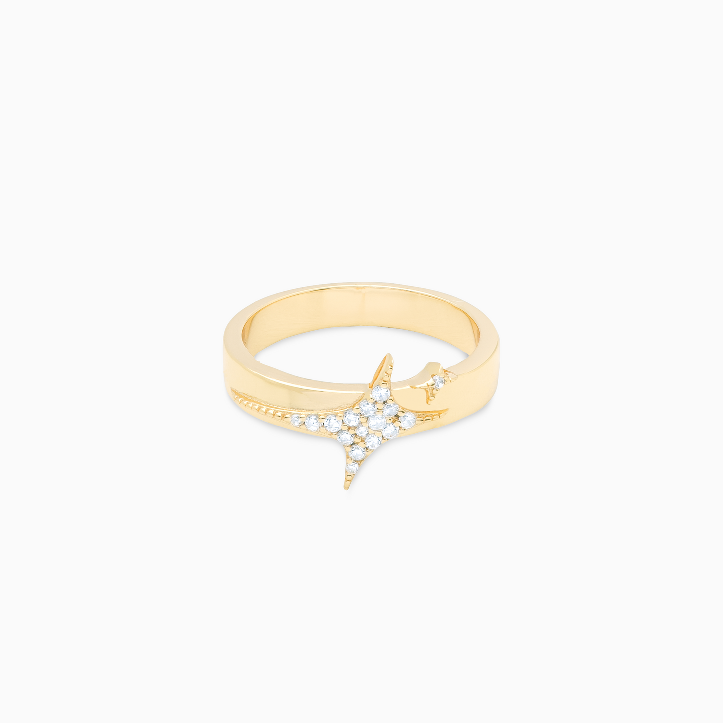 Iced signature ring gold