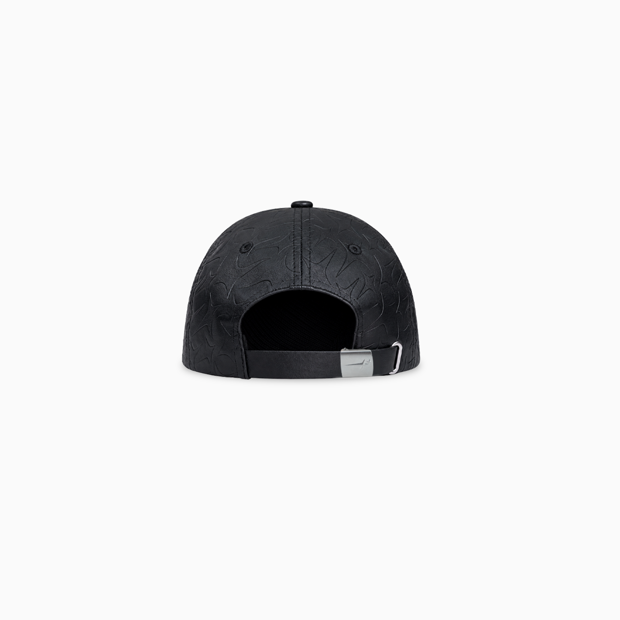 Leather Monogram Cap - Black