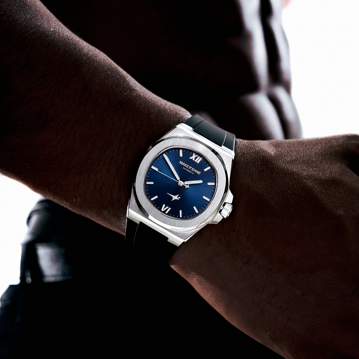 ASON1 - Cadran Bleu & Bracelet Rubber