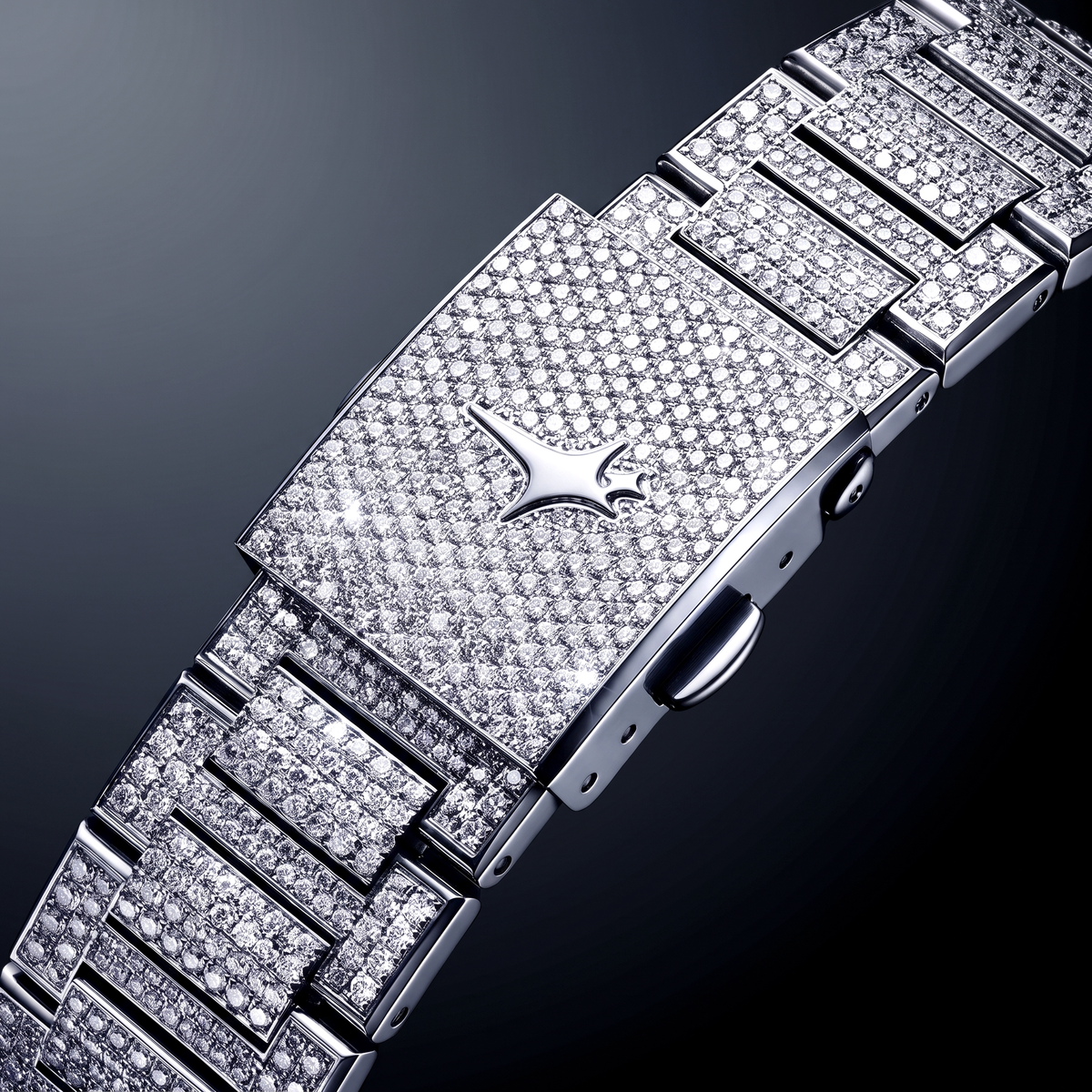 Iced ASON1 - Cadran Blanc & Bracelet Acier inoxydable 316L - Moissanite VVS