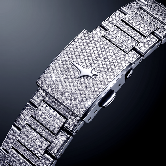 Iced ASON1 - Skeleton Dial & 316L Stainless Steel Bracelet - VVS Moissanite
