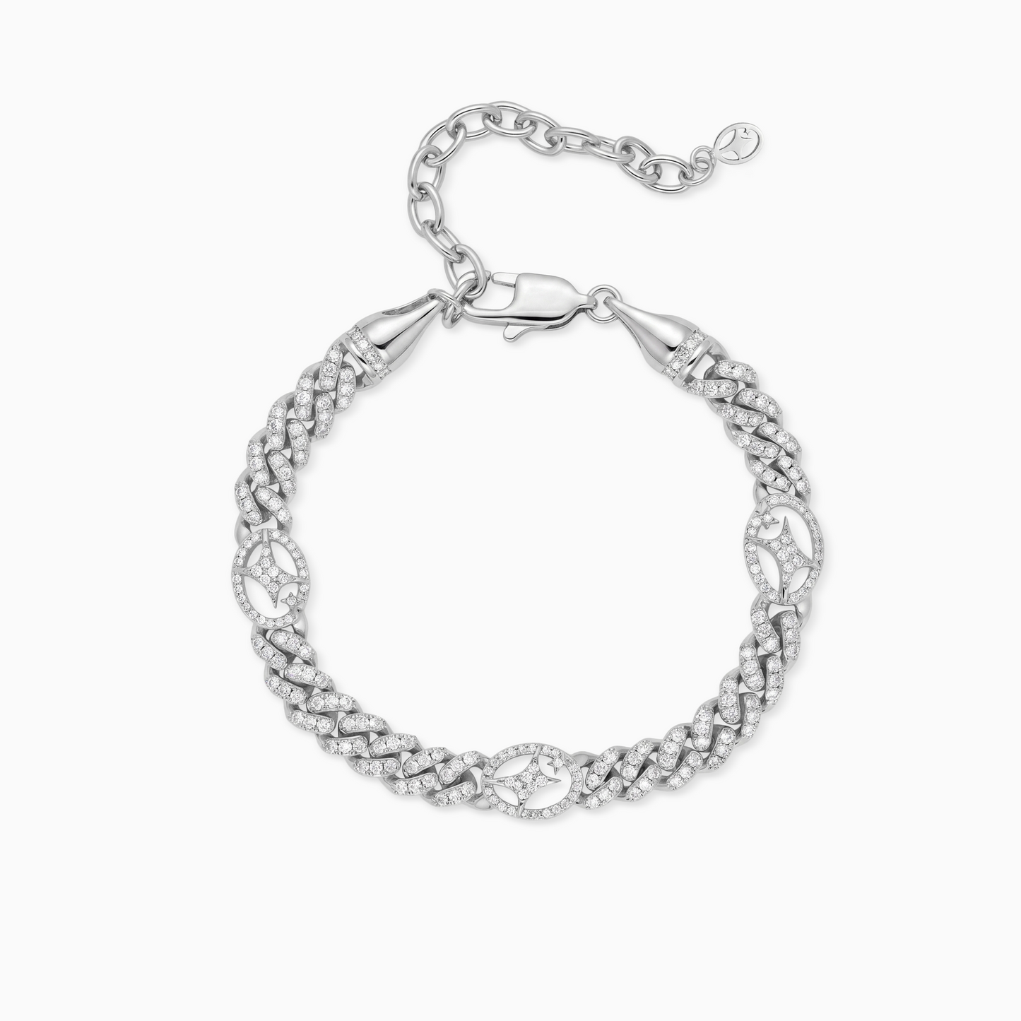 Signature Iced Cuban link Bracelet 5 mm Silver