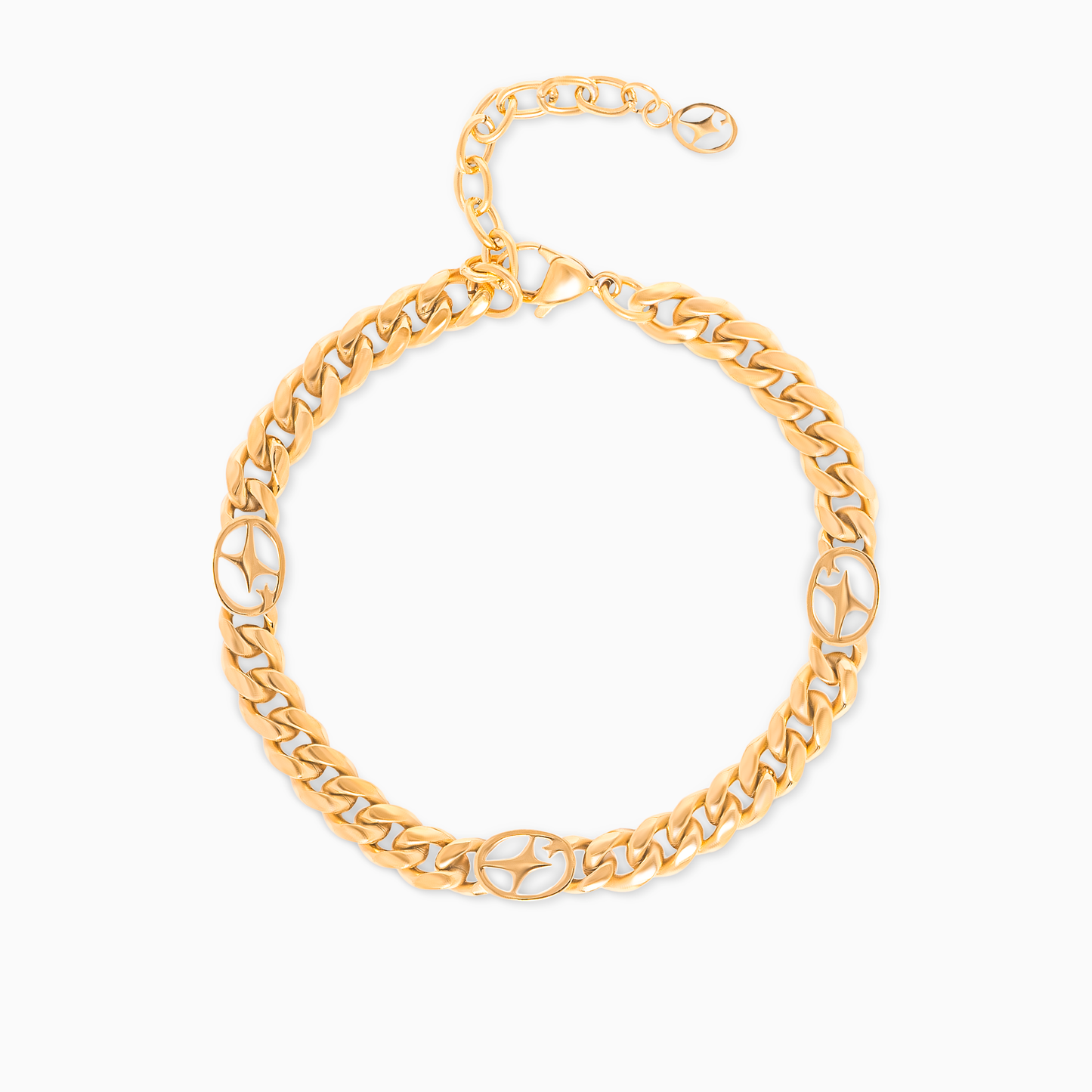 Bracelet Cuban link 6 mm Signature Doré