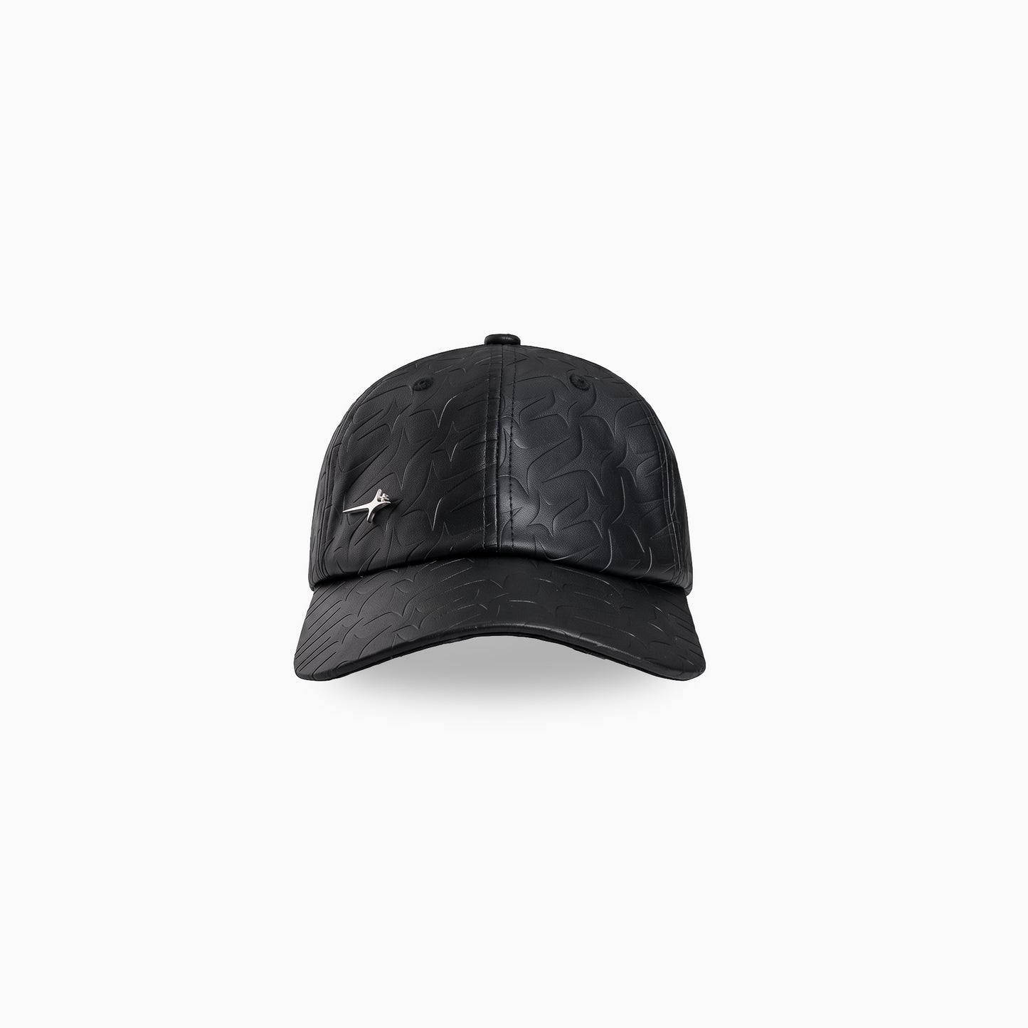 Leather Monogram Cap - Black