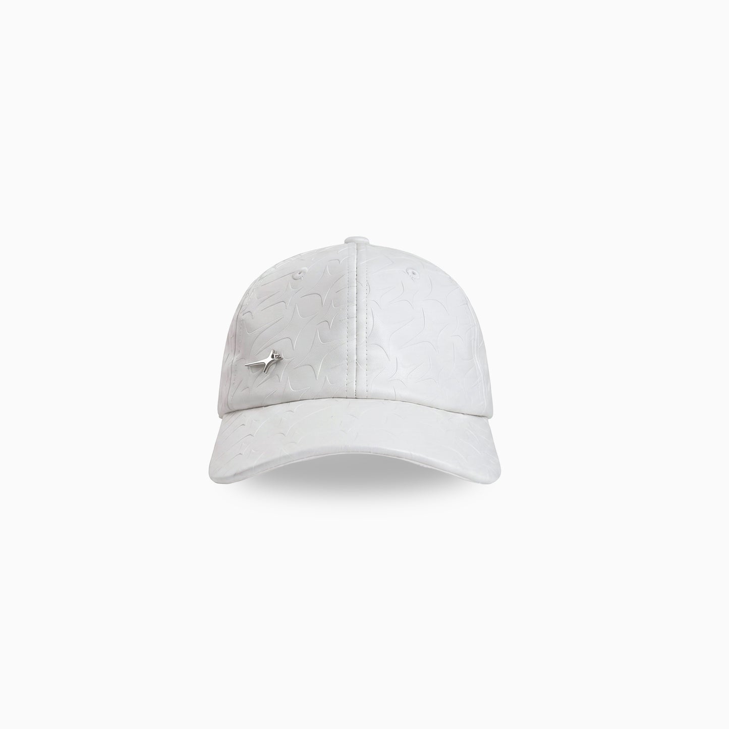 Leather Monogram Cap - White