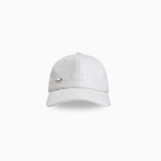 Leather Monogram Cap - White
