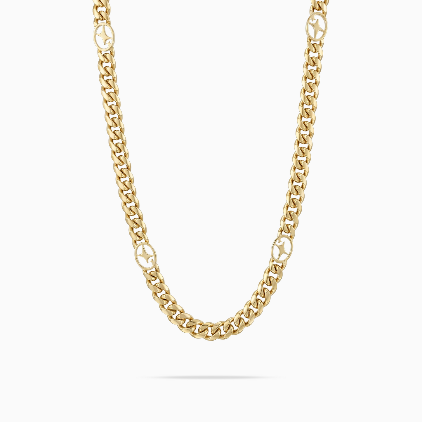 Chaîne Cuban link 6 mm Signature Dorée