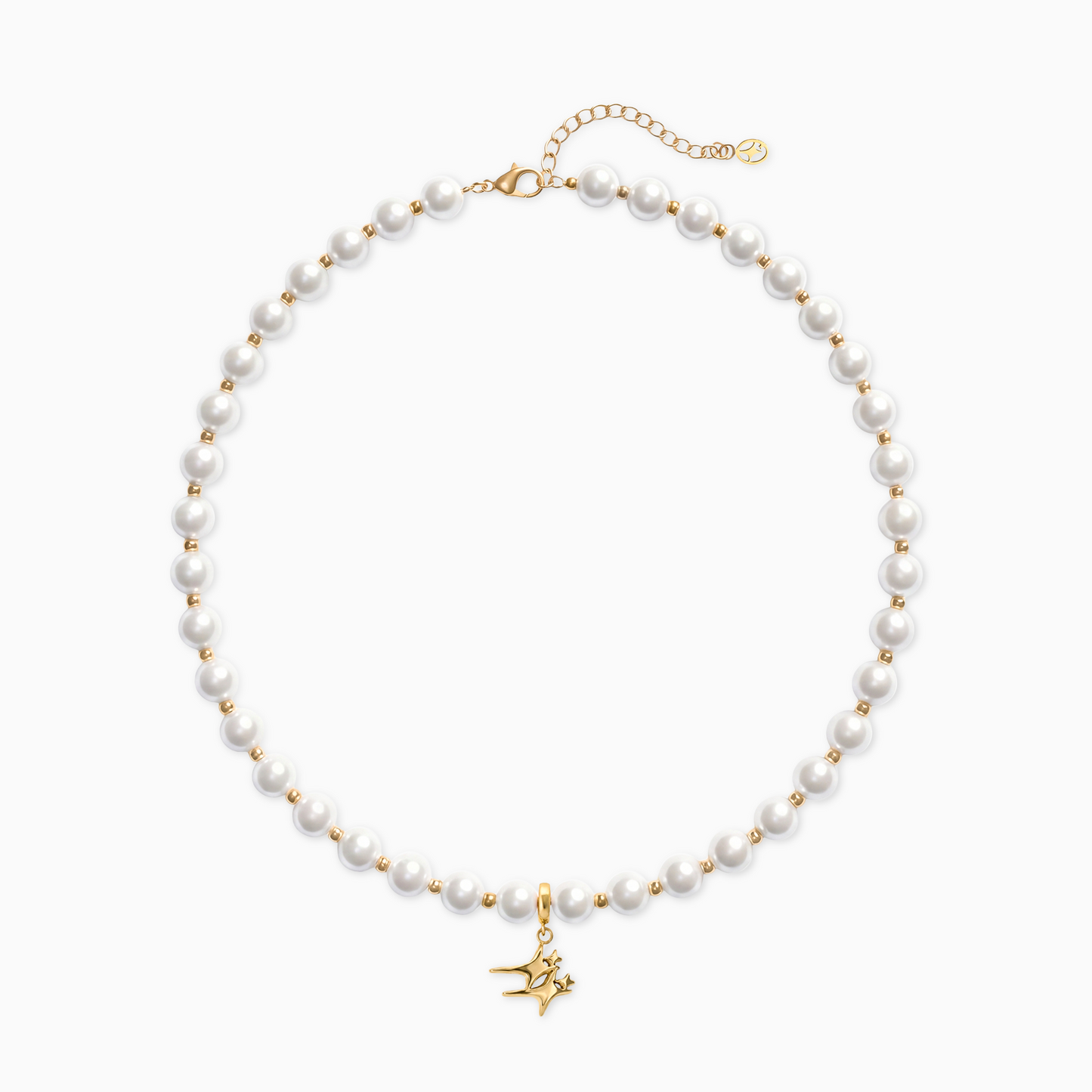 Pearl Double Stars Gold Chain