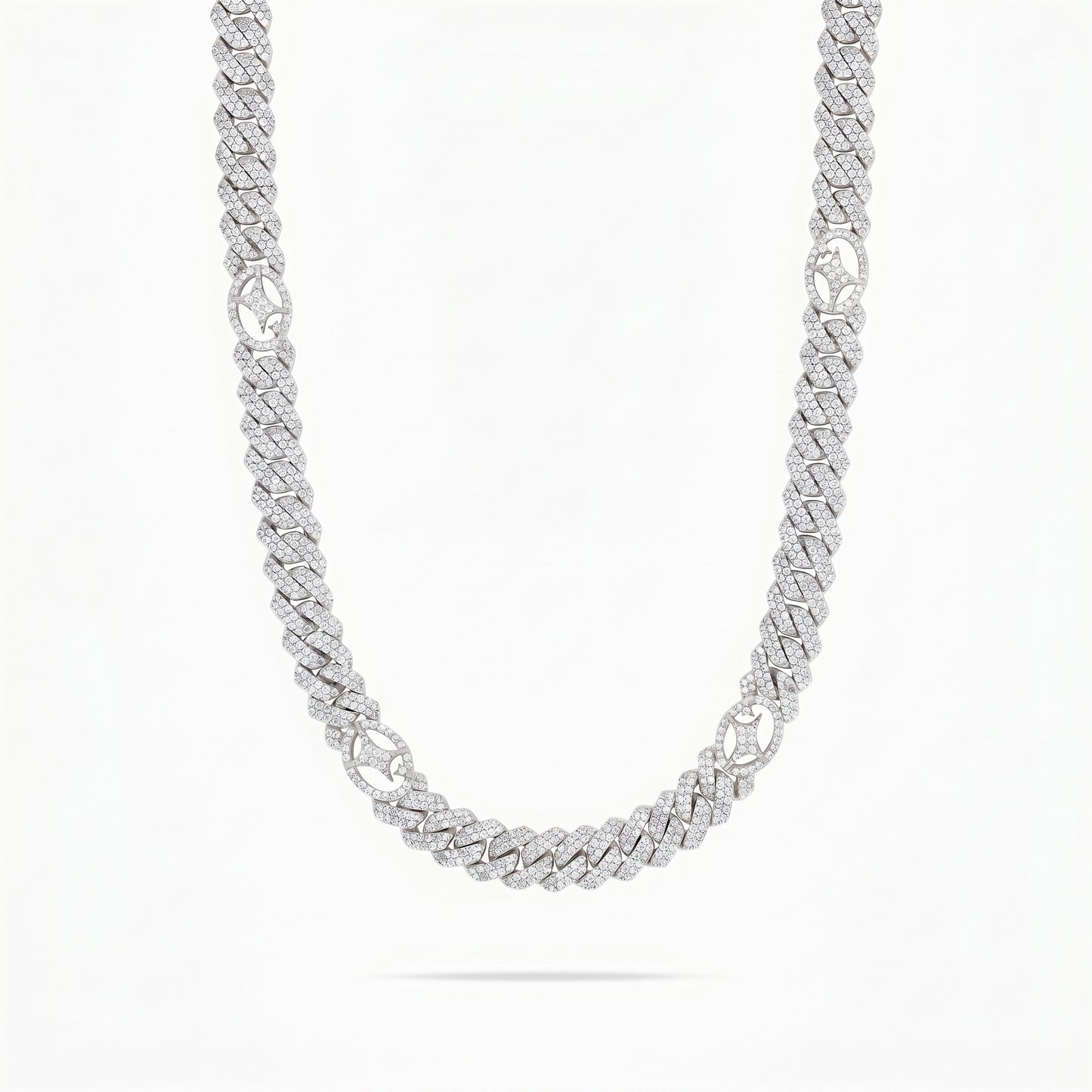 Signature Prong Link Chain 10mm Silver