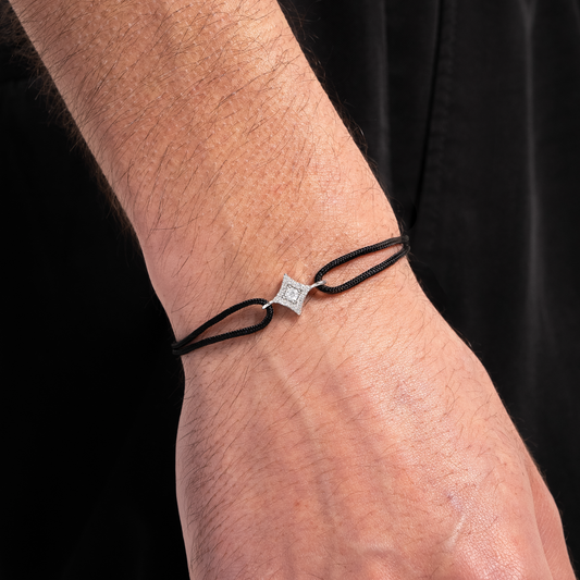 Star cord bracelet - Black