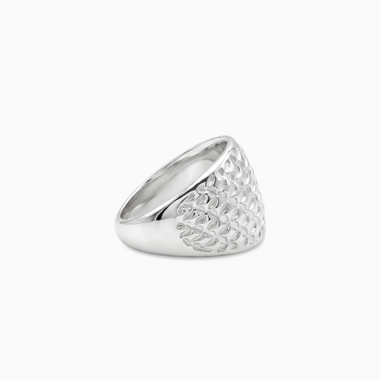 Starfield Round Signet ring - Silver